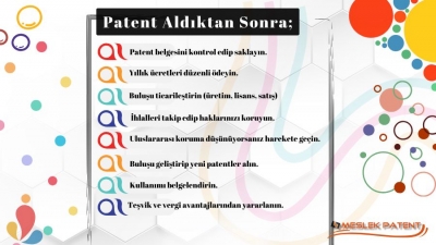 Patent Aldıktan Sonra Ne  Yapmalıyım?